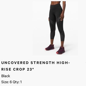 Lululemon Uncovered Strength high rise 23”